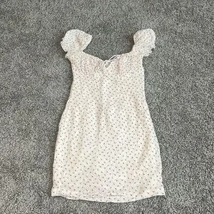 knee length dresses for ladies Nellie Mini Dress White / Yellow Floral main image 1